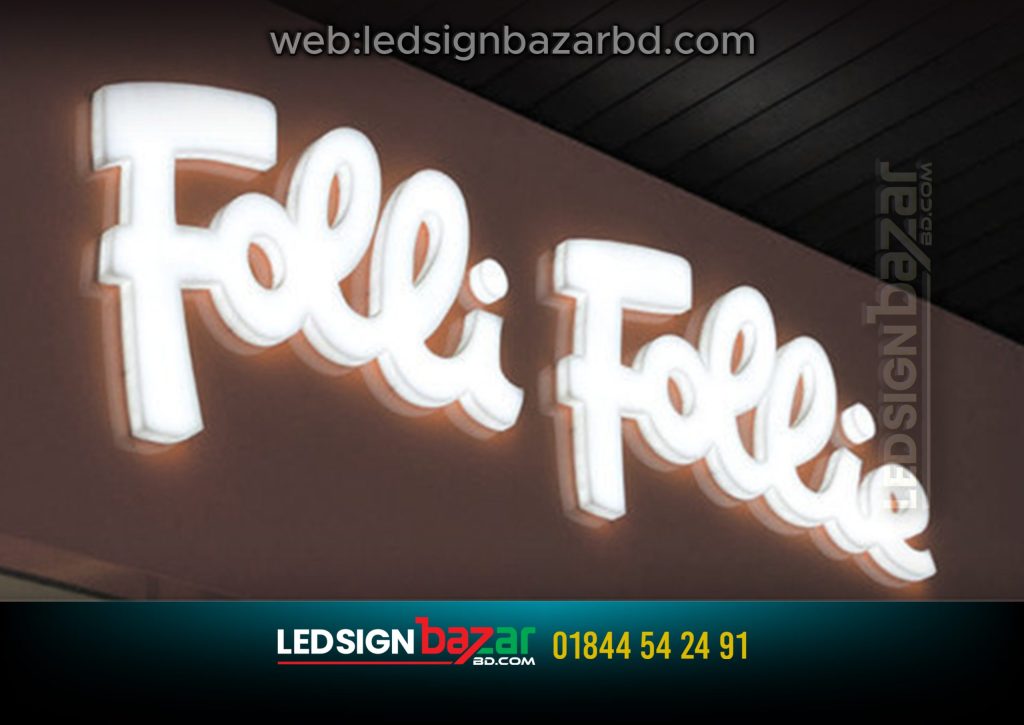 Backlit stainless steel shop front signs LED 3D illuminated letters ...
