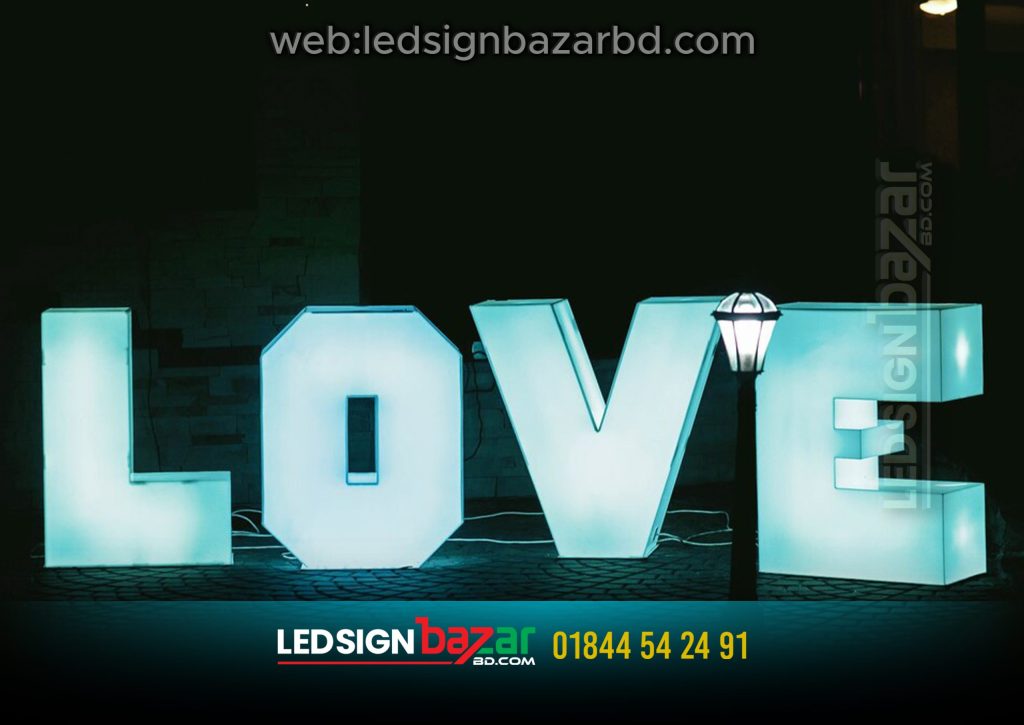 WEDDING LOVE ACRYLIC LETTER SIGNAGE - Led Sign Bazar /Best LED ...