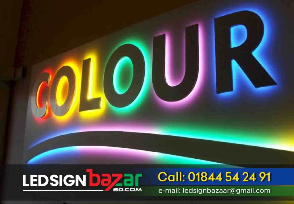 Multi Color LED Letter Sign Board, Outdoor LED Sign Boards