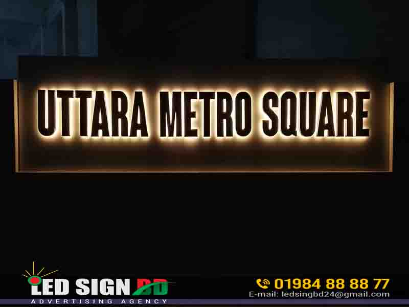 3D Backlit Acrylic Letter Signage in Uttara