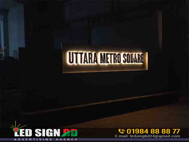 3D Backlit Acrylic Letter Signage in Uttara