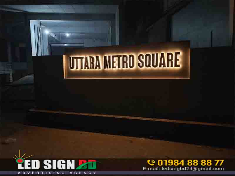 3D Backlit Acrylic Letter Signage in Uttara