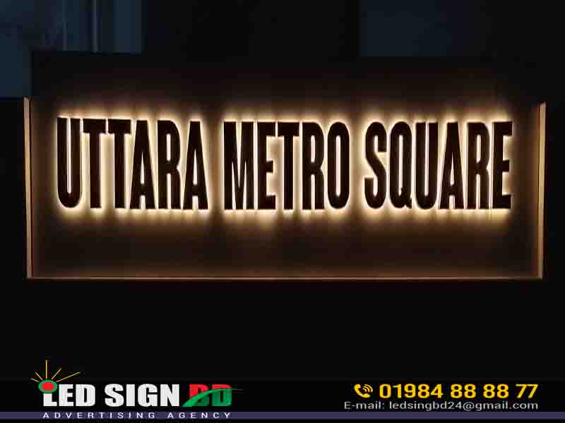 3D Backlit Acrylic Letter Signage in Uttara